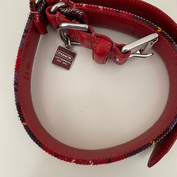 Tartan and leather dog collar - Picture 5 of 9